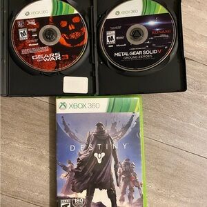 Set 3 Games Xbox 360 Metal Gear Solid V Ground Zeroes, Gears Of War 3, Destiny